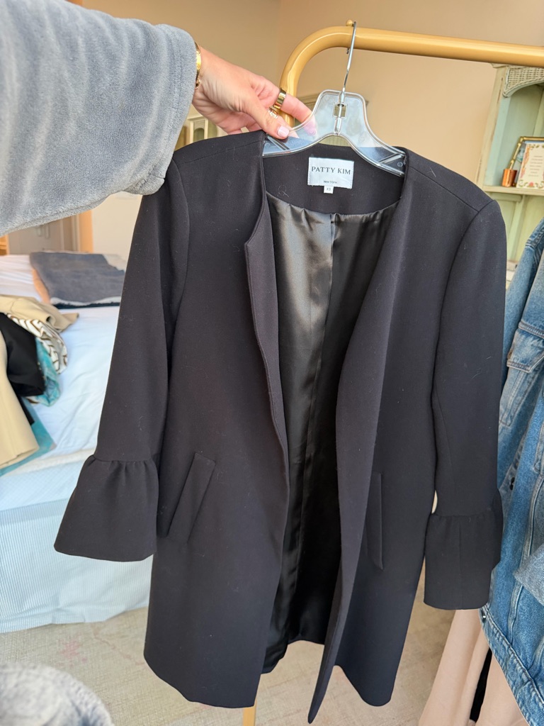Patty Kim Black Kelly Jacket Flared Cuffs